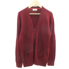 メンズビギ MEN'S BIGI カーディガン ミドル丈 Vネック ウール混 02 ボルドー /YM22のサムネイル