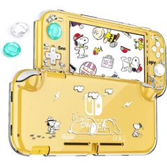 スヌーピー Switch Lite 用 ケース スイッチライト カバー クリアケース スヌーピー スイッチ ライトケース クリアカバー 分体式カバー PC素材 透明スイッチカバー 超軽量 耐衝撃 取り外し簡単 傷つけ防止 全面保護 可愛い スヌーピー