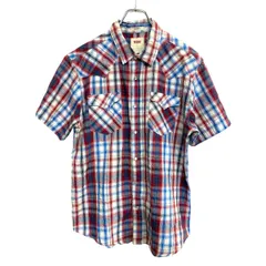 Levi's 半袖 ウエスタンシャツ Lサイズ 半袖シャツ チェックシャツ スタンダードフィット 古着卸 アメリカ仕入 t2406-3590