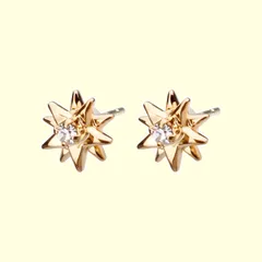【在庫処分】スタッド シンプル 小さめ レディース スター 小粒 スパークル プチ スターピアス 金属アレルギー対応 人気 K18 K18ポスト ニッケルフリーギフト 18金 プレゼント 日本製 ピアス jk-191 LOKUMI