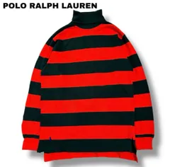 【POLO RALPH LAUREN】90's ボーダー　ハイネックカットソー