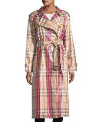 Burberry｜バーバリー Laminated Check Trench Coat レインコート加工 チェック トレンチコート