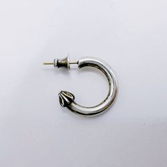 ［超希少］Chrome Hearts \"HOOP SCROOL\" pierce Chrome Hearts Cross Hoop Earrings Silver - Chrome World JP
