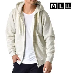 スウェット フルジップパーカー 《生成り杢》新品 未使用メンズ TC裏起毛 ストレッチ フリース起毛 防寒 ジップパーカー リブ【B4N】【ゆうパケット】ファッション メンズ M L LL 秋 冬