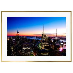 アメリカ写真 ニューヨーク 夕日のエンパイア・ステート・ビルディング インテリア アートポスター額装 AS1611