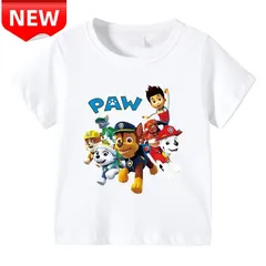 ✨新品✨子供用 PAW PATROL パウパトロール Tシャツ 白 キッズ 男の子 女の子 キャラクター 半袖 夏服 100 110 120 130サイズ プリント 普段着 誕生日プレゼント 保育園 幼稚園 小学生 アニメ 綿100% コットン