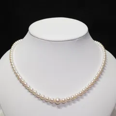 ★ミキモト　パール ネックレス グラデーション ＊4-8㎜　＊43㎝ ☆ミキモトパール ネックレス グラデーション ＊4-8㎜＊43㎝