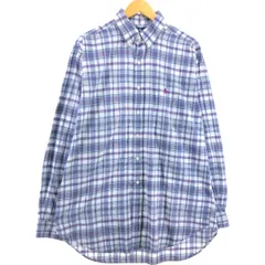 古着 ラルフローレン Ralph Lauren BLAKE 長袖 ボタンダウンチェックシャツ メンズL相当/eaa546833