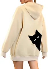 [emptio] [エンプティオ] パーカー カワイイ ユッタリ レディース 動物 フード付き トレーナー 部屋着 オーバーサイズ ジップ キレイメ 可愛い キャラクター モコモコ 長袖 フード プルオーバー 暖かい 通勤 通学 スト [アプリコット] [M]