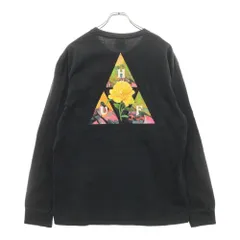 HUF (ハフ) ロゴバッグプリント ロングスリーブ Tシャツ TS01695 ブラック