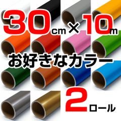 30cm×10m ロール2本 屋外耐候4年 塩ビ マーキング シート カッティング フィルム ステッカー ステカ SV-12 SV-15 SX-12 SX-15 STX-8 などに シート屋.jp