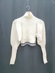 ◇ miette ミエット リブ きれいめ 長袖 ニット サイズF アイボリー系 レディース P  【1405090004195】