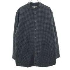URBAN RESEARCH SONNY LABEL アーバンリサーチ サニーレーベル チェック柄 長袖 バンドカラーシャツ M チャコールグレー レディース 古着