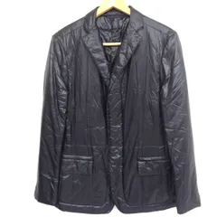 美品☆Calvin Klein カルバンクライン ナイロンジャケット 中綿入り テーラードジャケット メンズ ブラック