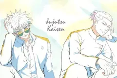 【中古】ポストカード 五条悟＆夏油傑(モノクロ) 特製ポストカード 「呪術廻戦PLAZA in ロフト」 グッズ購入特典