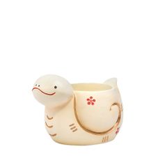 【巳】リトルレジンポット　NY447-WH　お正月　新年　干支　多肉植物　ミニプランター　小物入れ　★まとめ買い値下げ交渉可★