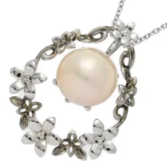 TASAKI PEARL（タサキ･田崎真珠）フラワーモチーフ･マベ真珠/マベパール/ネックレス･ペンダント/Sv925-6.7g/シルバー　【♀】【A】【レディース】★■588611【中古】