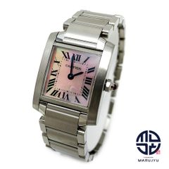 Cartier カルティエ SS ステンレススチール タンクフランセーズSM ウォッチ 腕時計 時計 レディース 文字盤シェル クオーツ 電池式
