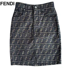 フェンディ FENDI 未使用近い！ ズッカ柄 タイト スカート ミニ バック