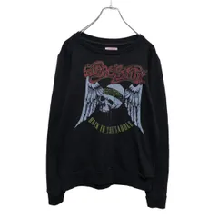 ARDENE スウェット トレーナー レディース L ブラック ホワイト レッド スカル 骸骨 プリント 古着卸 アメリカ仕入 a503-7419