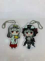 【広店】2点セット 神田祭 沙花叉クロヱ 巫女衣装 通常衣装　ちびキャラ アクリルキーホルダー　ホロライブ【718-2270】