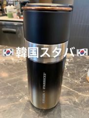 韓国スタバ　STARBUCKS SS ブラック＆ゴールSTANLEY タンブラー スターバックス スタンレー 500ml