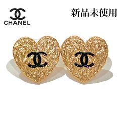 CHANEL シャネル ピアス ココマーク ピアス B24P ゴールド ブラック 黒 両耳