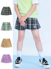 ALGY アルジー オーロラテーププリーツスカート スカート キッズ チェック シンプル 120 130 140 150 小学生 中学生 プリーツ 膝上 ミニスカート G218013