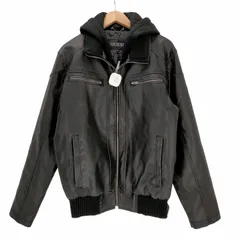 ゲス GUESS フードライナー付き フェイクレザージャケット メンズ import：S のサムネイル