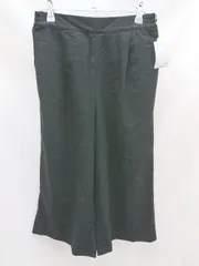 ◇ 新品 ROPE PICNIC ウェストゴム タック ワイド レッグ レーヨン混 スラックス パンツ 38サイズ ブラック レディース E  【1304050037863】