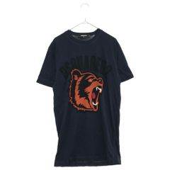 DSQUARED2 (디스퀘어드) 19AW TIGGER PRINTED TEE S/S NAVY S74GD0584 S21600 타이거 로고 프린트 반소매 T셔츠 네이비