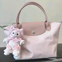 【超目玉新品】ロンシャン ル・プリアージュ 70周年記念 エコレザー ピンクベージュ トートバッグ LONGCHAMP レディース 中～大サイズ 長柄 正規品 軽量 環境配慮