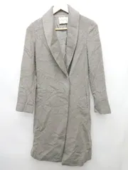 ◇ ◎ UNITED ARROWS フロントボタン アンゴラ 長袖 チェスターコート サイズ36 グレージュ レディース P  【1405230012233】のサムネイル