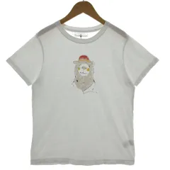 モンベル Montbell T Kid's クマ Tシャツ 2104490 丸首 ロゴプリント 半袖 ホワイト 白 160