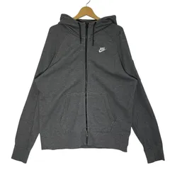 NIKE ナイキ ジップアップパーカー パーカー フーディー ワンポイント刺繡 オーバーサイズ ビッグシルエット CHINA製 XLサイズ グレー
