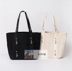 アニエスベー agnes b. ロゴテープコットントートバッグ ハンドバッグ 2色    #0430