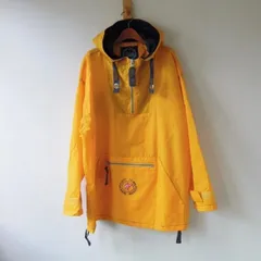 FIRST DOWN ファーストダウン ナイロン アノラックパーカー 黄色 S (mw-272)