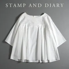 358y*美品 スタンプアンドダイアリー サークル刺繍 プルオーバー ブラウス.