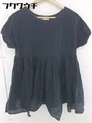 ◇ URBAN RESEARCH DOORS コットン フレンチスリーブ ブラウス カットソー サイズONE ブラック レディース  【中古】 【1110190000892】