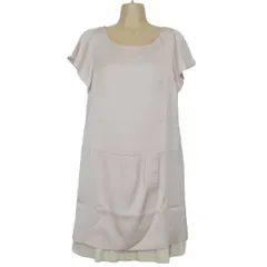 【新品！】any SiS エニィスィス★大人可愛いふんわりフリル♪重ね着風 ペタル ワンピース 春夏 サイズ2 ベージュ系 オケージョンに z2524ｓ