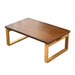 モダンツートンカラー ローテーブル - 80x50cm家具・インテリア