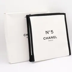 美品 箱付 シャネル ポーチ N゜5 ノベルティ 白×黒 IKE