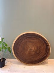 【限定品】一枚板 モンキーポッド 輪切り 天板 無垢材 ローテーブル テーブル 座卓 ちゃぶ台 オイル塗装 国産 耳付き