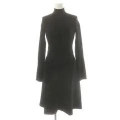 ポールカ PAULE KA ドッキングニットワンピース 長袖 ロング ウール S 黒 /NR ■OSのサムネイル