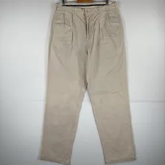 古着 ポロ・ラルフローレン POLO RALPH LAUREN USA製 チノパンツ ポロチノ ワンポイント スラックス 大きいサイズ w36 L34  ベージュ メンズ