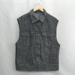 ◇ ⊇ GU ジーユー 綿 ノースリーブ ジャケット サイズM ダークグレー レディース E  【1409100001990】