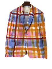 THOM BROWNE トム ブラウン 10AW タータンチェックテーラードジャケット マルチカラー 2のサムネイル