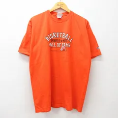 XL/古着 チャンピオン champion 半袖 ビンテージ Tシャツ メンズ 00s バスケットボール コットン クルーネック オレンジ 25jul16 中古