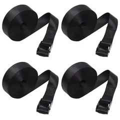 荷締 梱包 ベルト バンド 多用途 固定ベルト ラッシングベルト タイダウンベルト 地震 災害 対策 (ブラック, 長さ10m) [ブラック] [長さ10m]