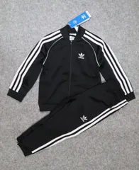 アディダス adidas キッズ スーパースタートラックスーツ 上下セット 黒